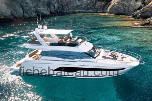 Prestige 630 Flybridge fiche technique et avis